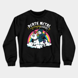 Death Metal Unicorn I Satanic Goth graphic Crewneck Sweatshirt
